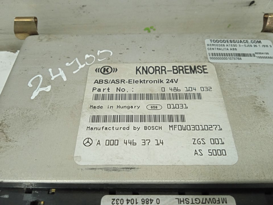 Centralita abs mercedes-benz atego 3-ejes 26 t bm 95024 (1998) 2528  (6x2)       om 906 la l 
