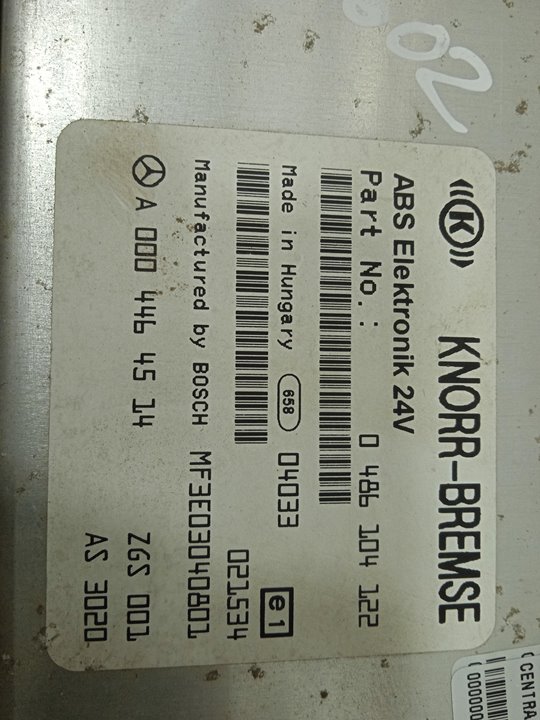 Centralita abs mercedes-benz atego 6-zyl. 4x4 bm 97026 (1998) 1328  (4x4)  om 906 la l (larg