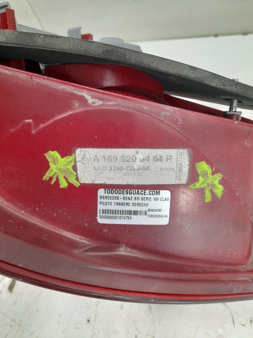 Piloto trasero derecho mercedes-benz clase a (bm 169) 