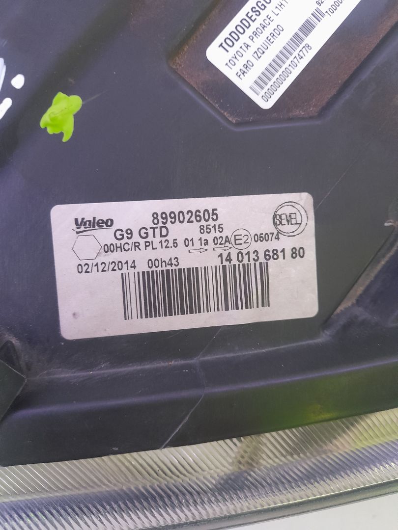 Faro izquierdo l1h1 furgón active