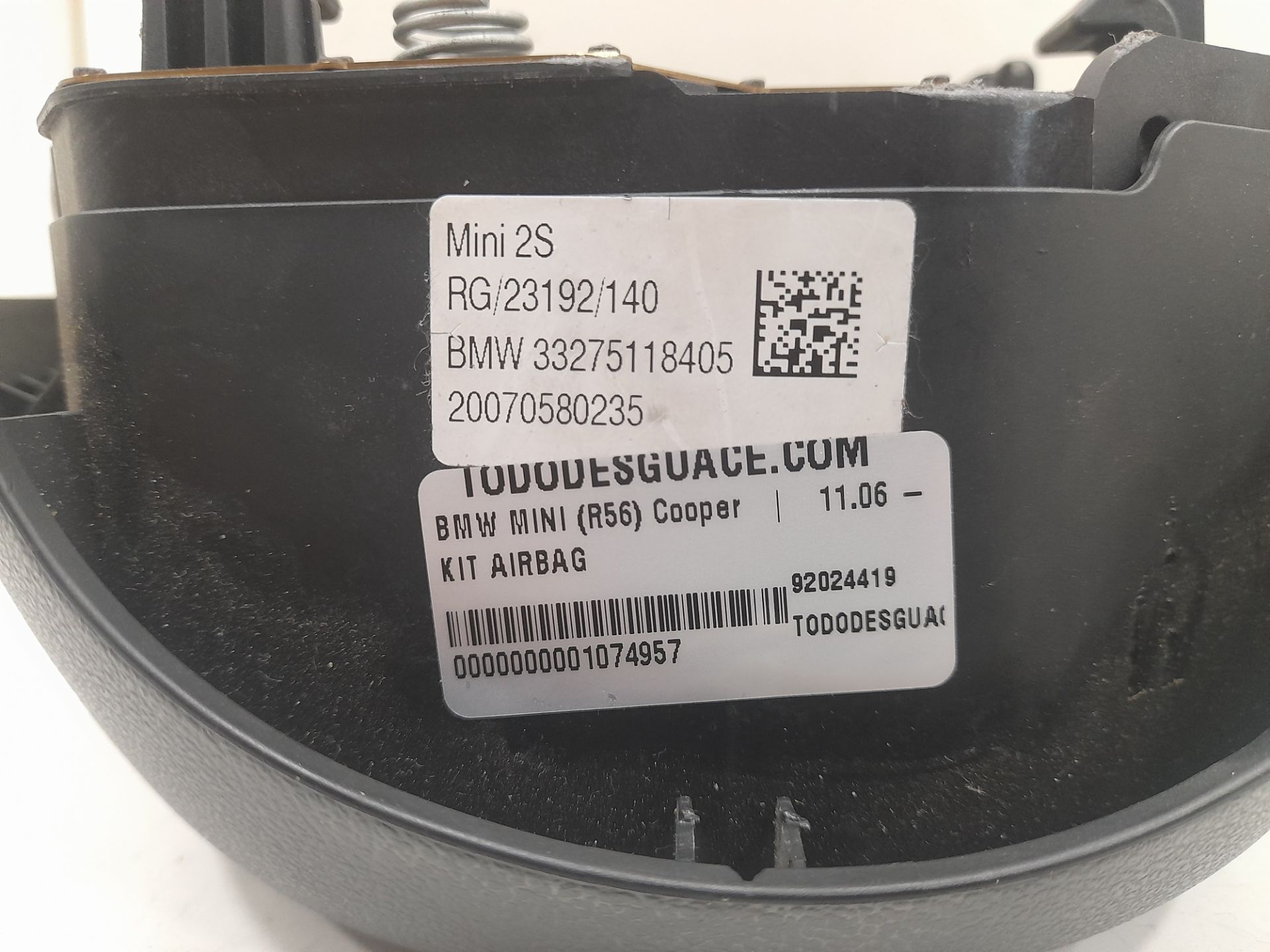 Kit airbag bmw mini (r56) cooper