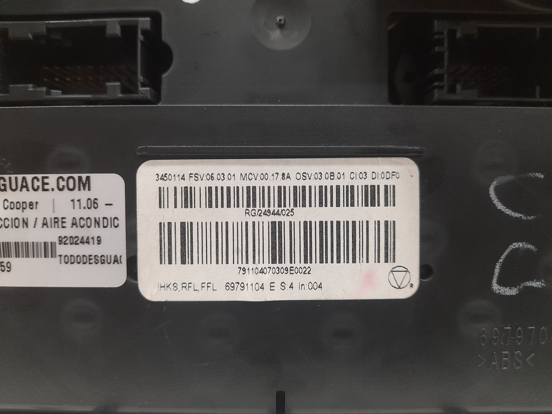 Mando calefaccion / aire acondicionado bmw mini (r56) cooper