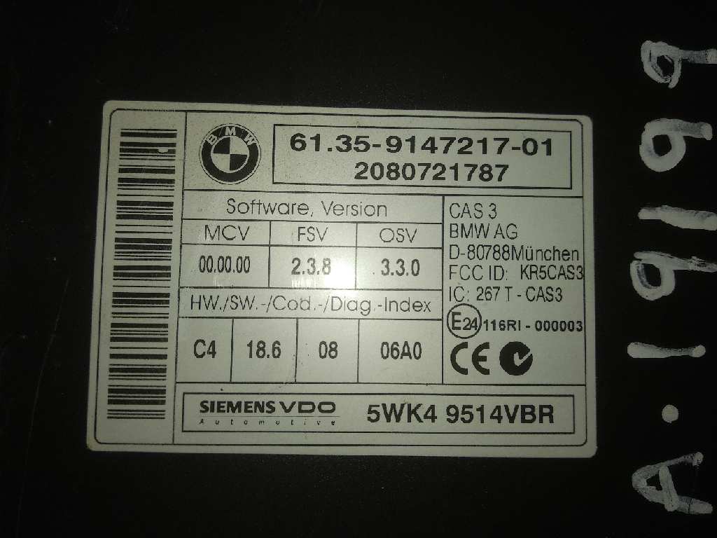  modulo control   bmw serie 6 coupe (e63) 635d 3.0 turbodiesel cat