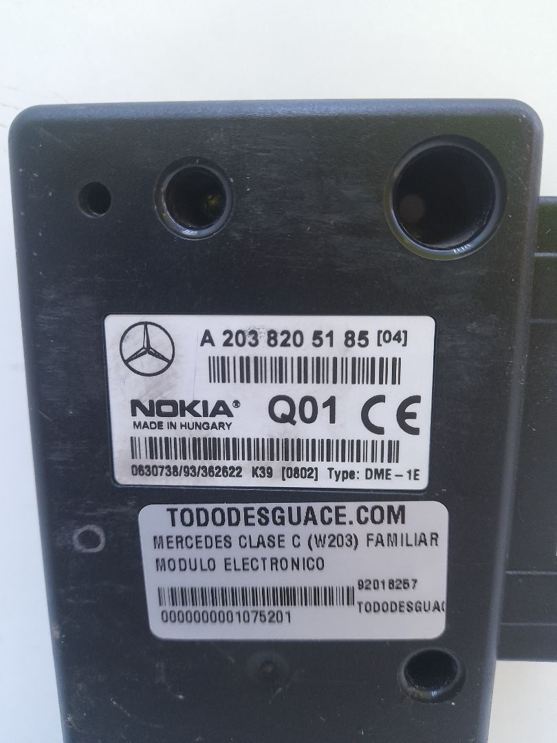 Modulo electronico mercedes-benz clase c (bm 203) familiar c 270 t cdi (203.216)
