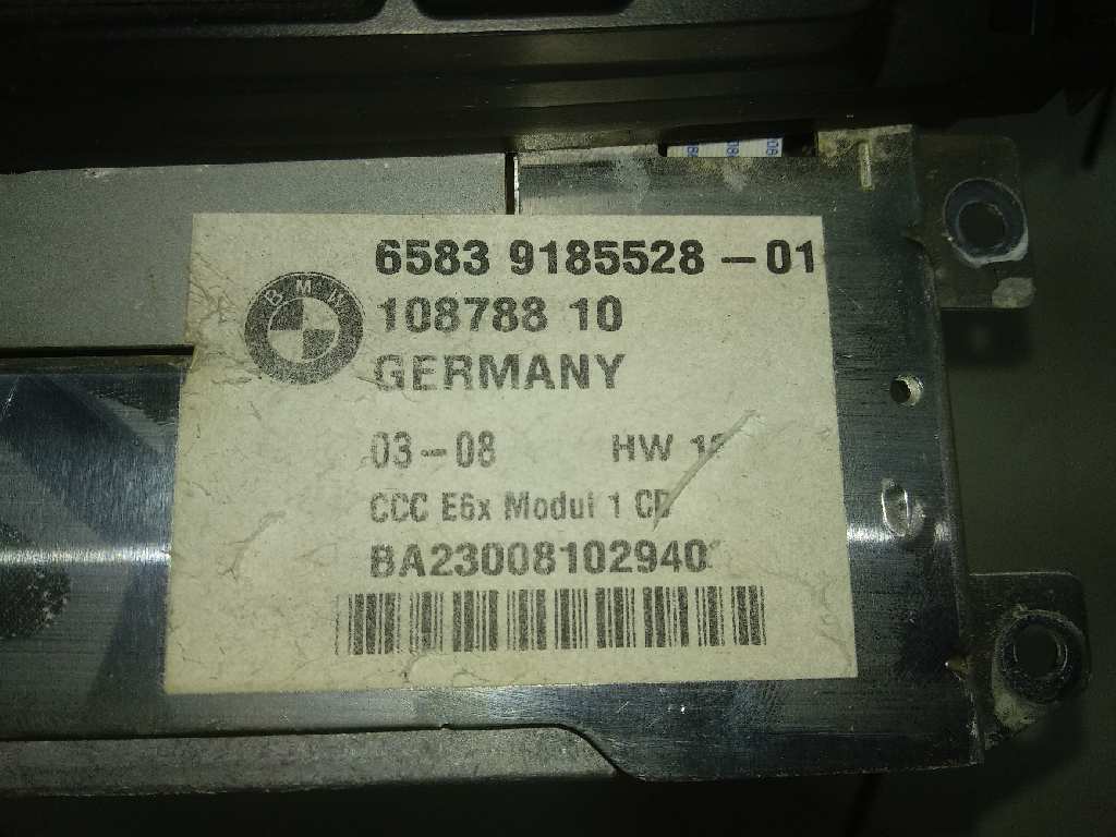  sistema audio / radio cd   bmw serie 6 coupe (e63) 635d 3.0 turbodiesel cat