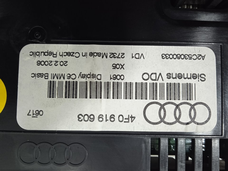 Pantalla multifuncion audi a6 berlina (4f2) 2.0 tdi