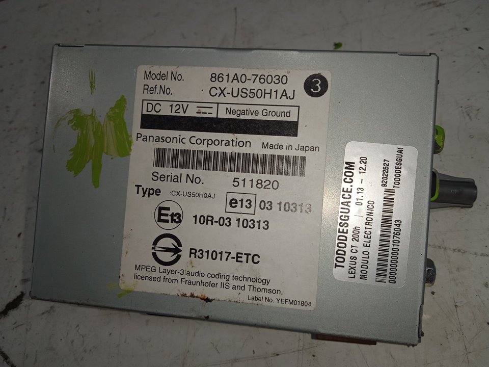 Modulo electronico lexus ct (zwa10) 200h