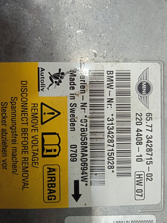 Centralita airbag bmw mini (r56) cooper