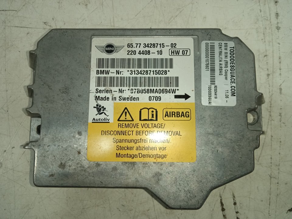 Centralita airbag bmw mini (r56) cooper