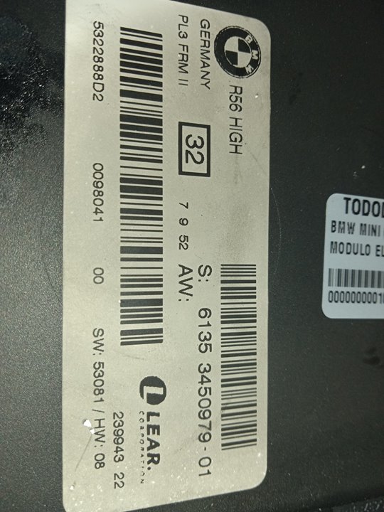 Modulo electronico bmw mini (r56) cooper