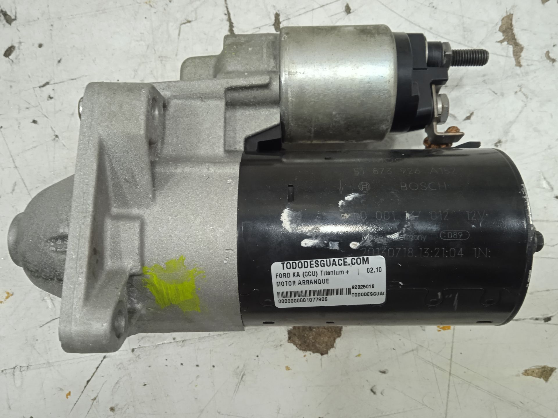 Motor arranque ford ka (ccu) titanium+