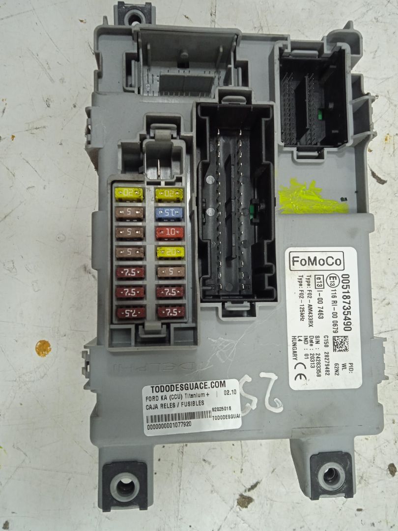 Caja reles / fusibles ford ka (ccu) titanium+