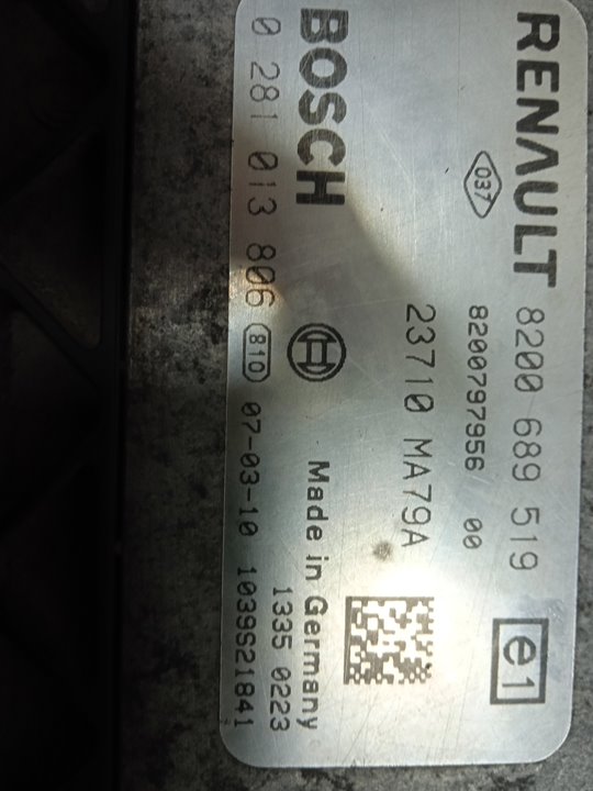 Centralita motor uce renault mascott (2004) fg 120. 355565 cabina indivi