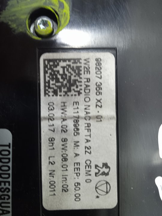 Mando calefaccion / aire acondicionado peugeot 508 allure