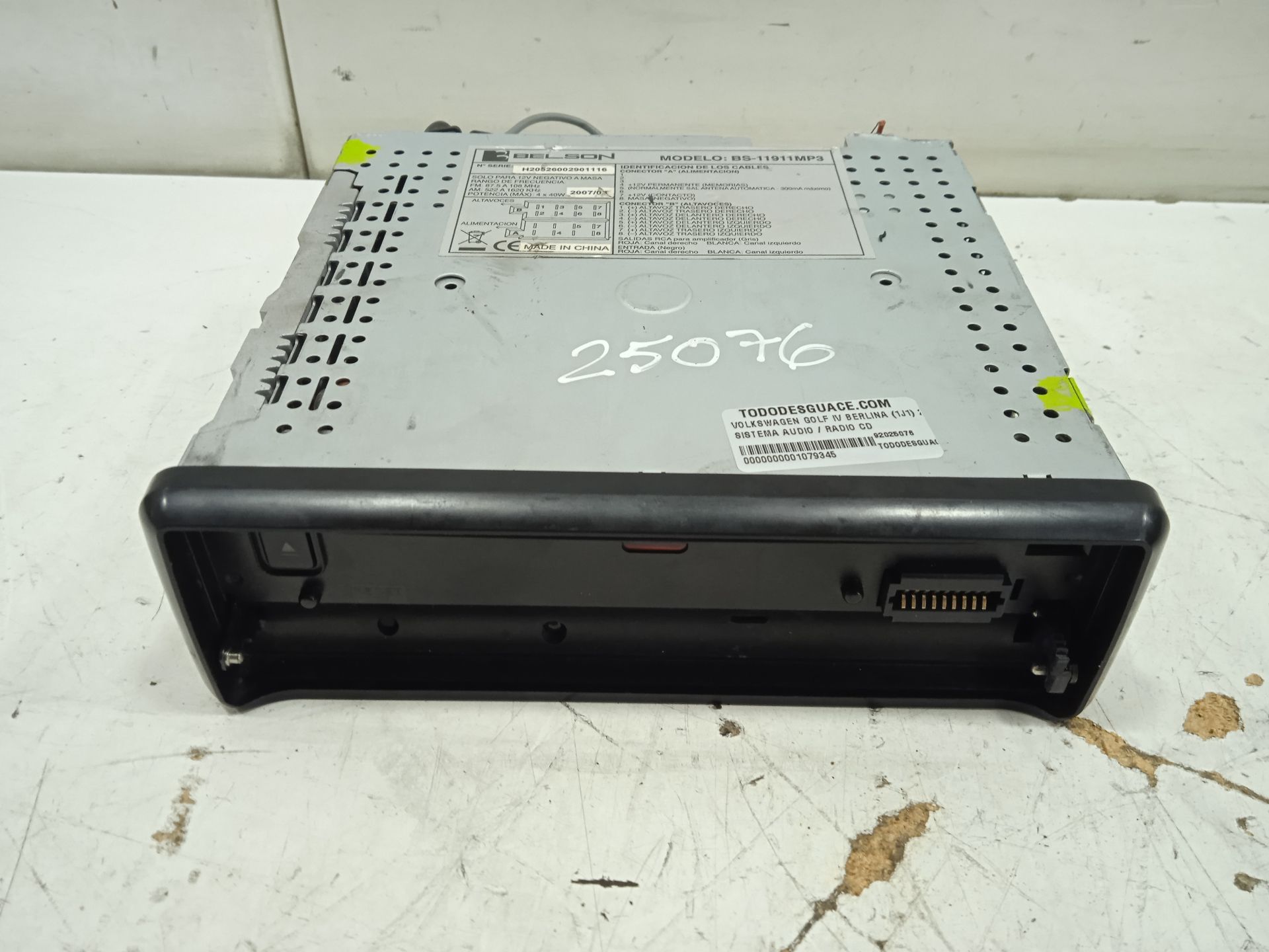 Sistema audio / radio cd volkswagen golf iv berlina (1j1)(10.1997) 25 aniversario