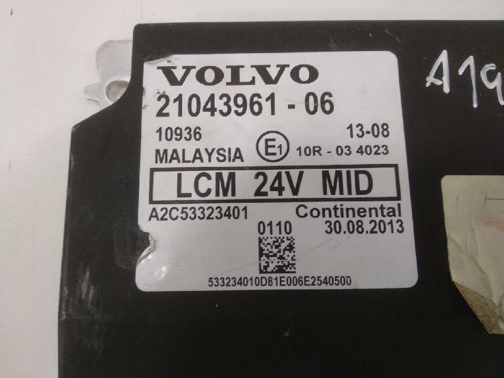  centralita luces   volvo fh xxx fsa 6x2 low largo (lh1 o l2h1) 12.8 diesel