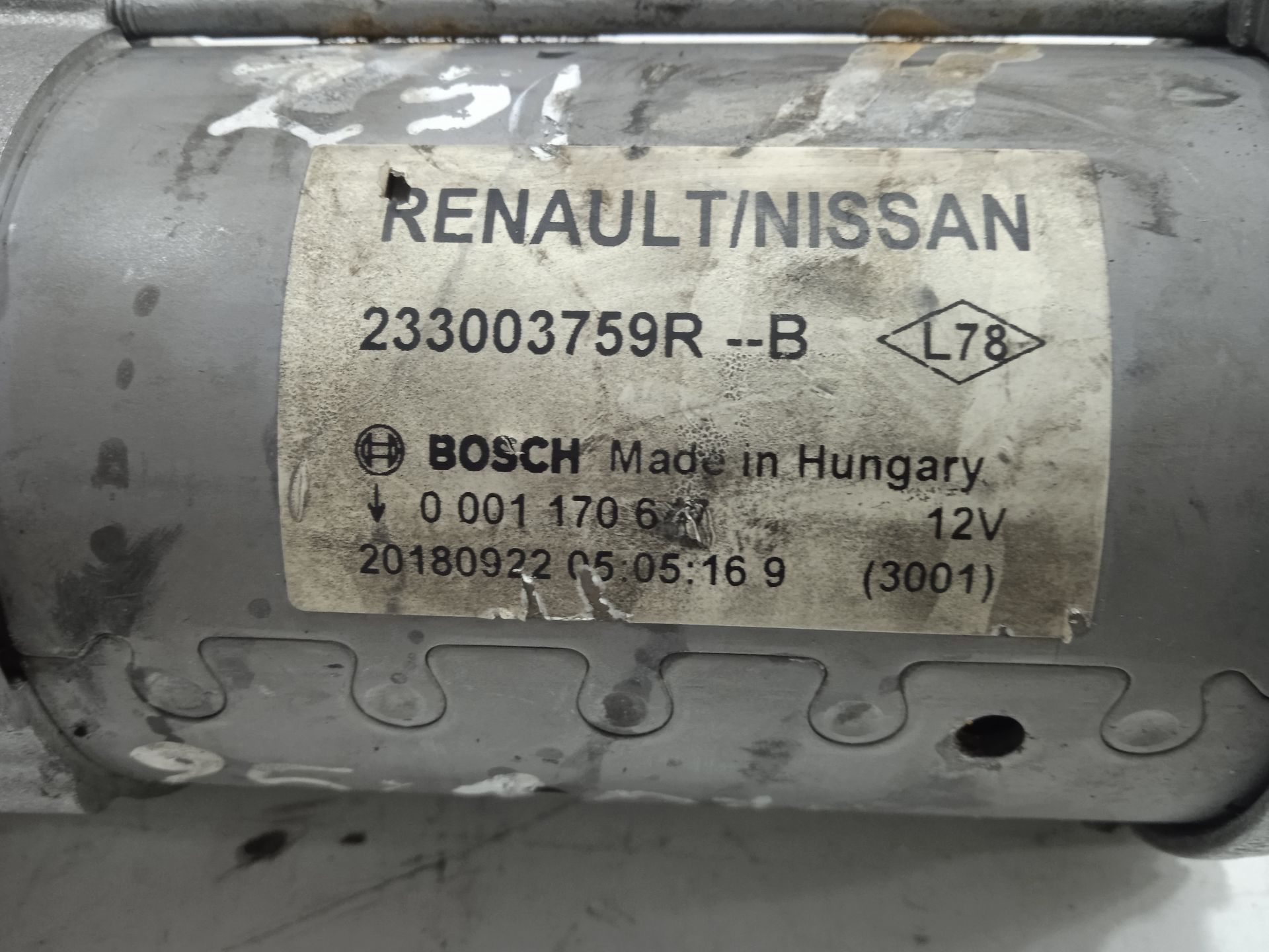Motor arranque dacia lodgy comfort