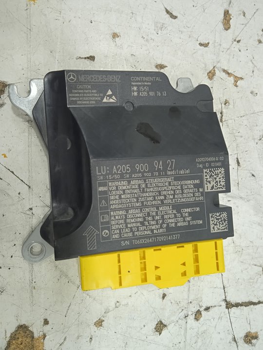 Centralita airbag mercedes-benz clase c (bm 205) berlina c 200 d 7gtronic plus (205.00