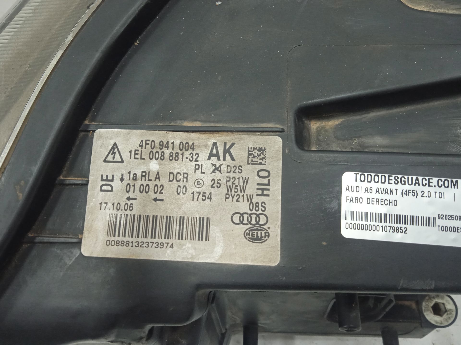 Faro derecho audi a6 avant (4f5) 2.0 tdi