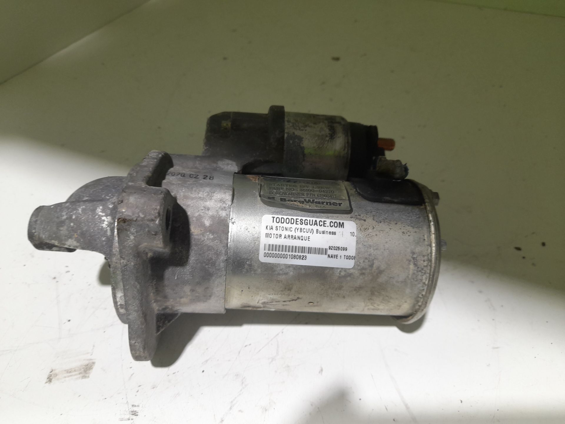 Motor arranque   no identificado