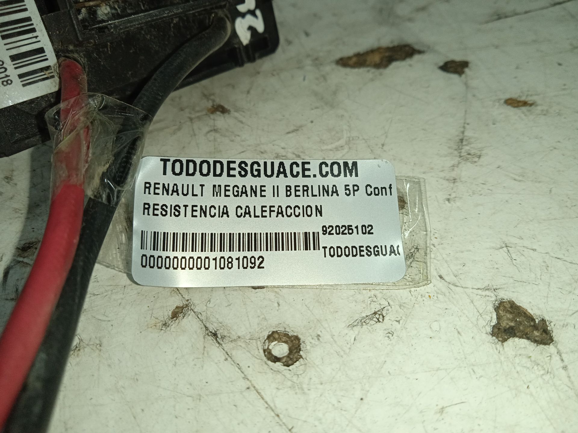 Resistencia calefaccion   no identificado