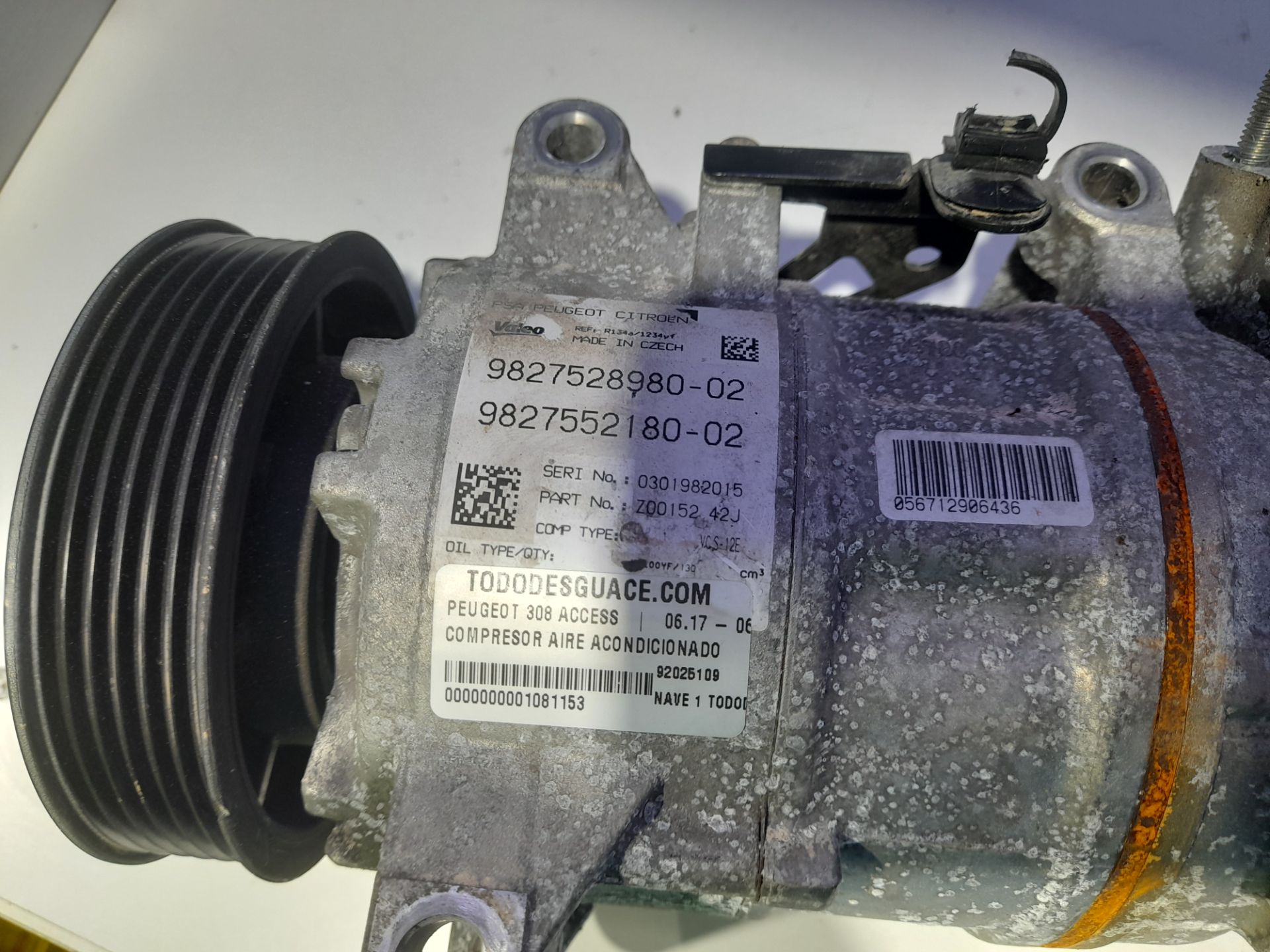 Compresor aire acondicionado peugeot 308 access