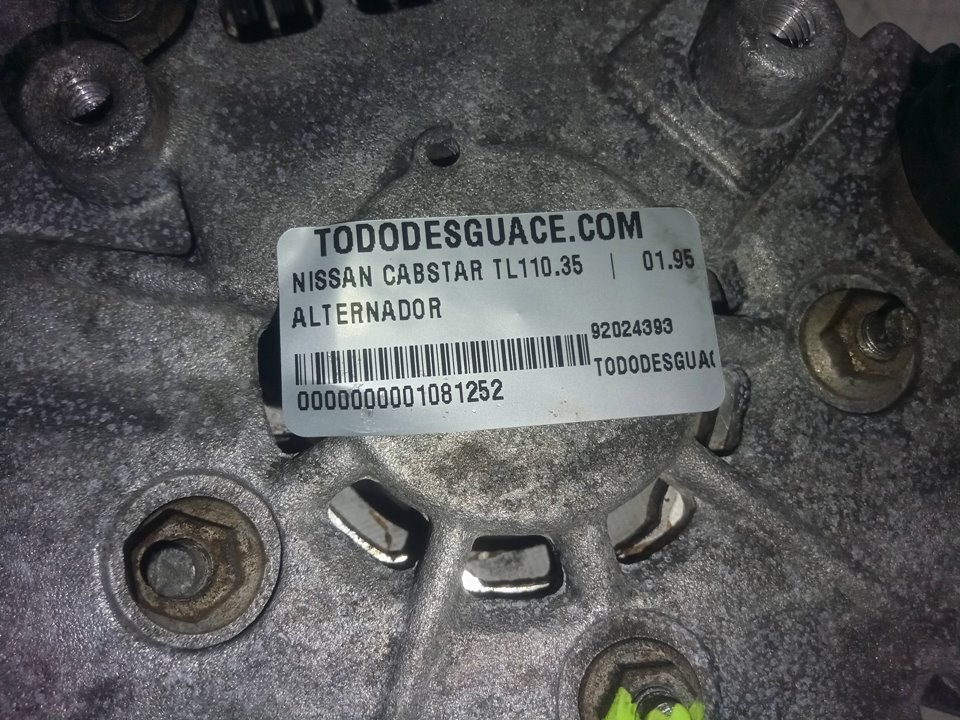 Alternador nissan  no identificado