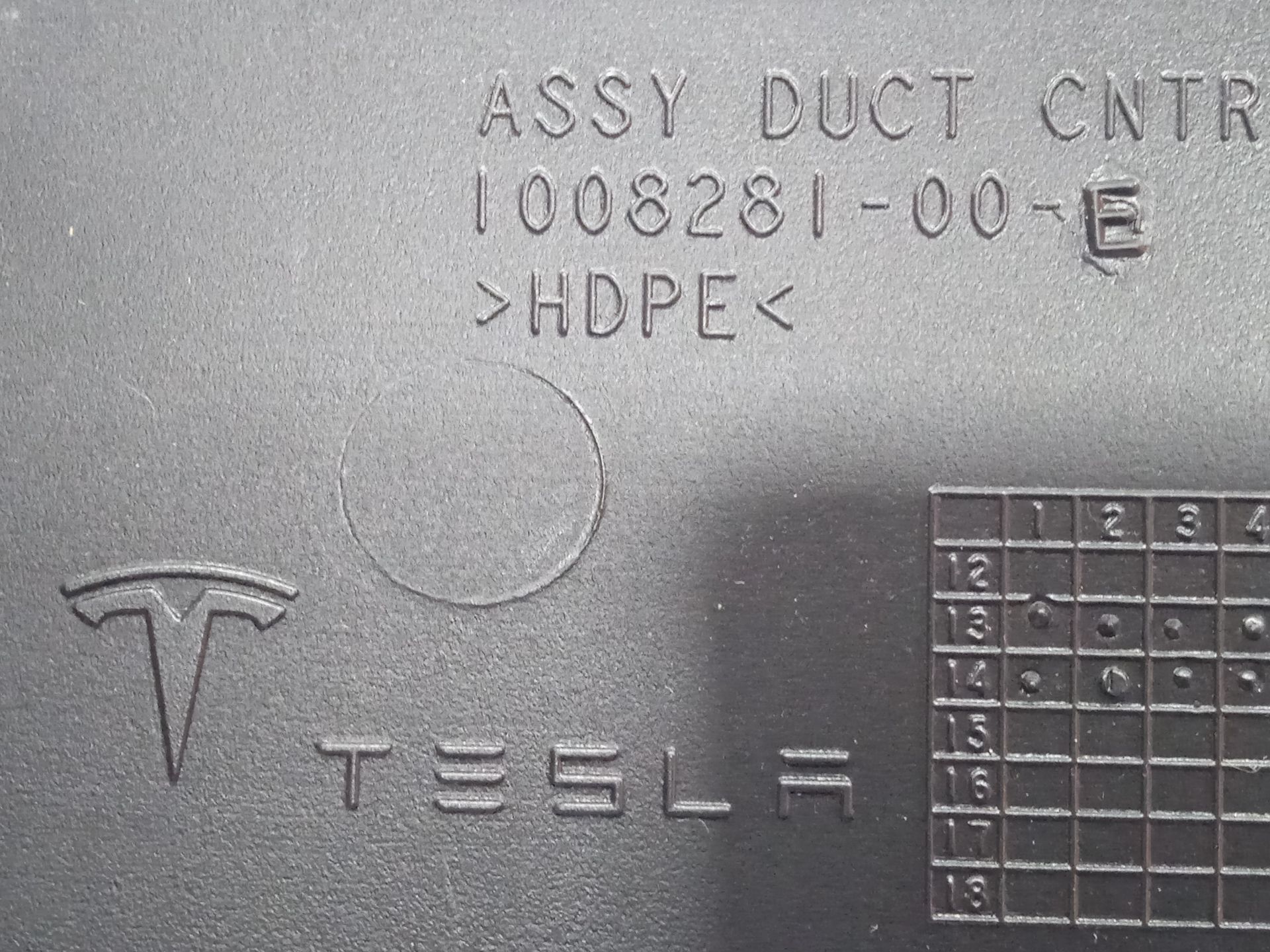 Canalizador de aire tesla model s basis