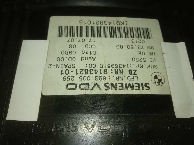  cuadro instrumentos   bmw serie 3 coupe (e92) 320d 2.0 turbodiesel cat