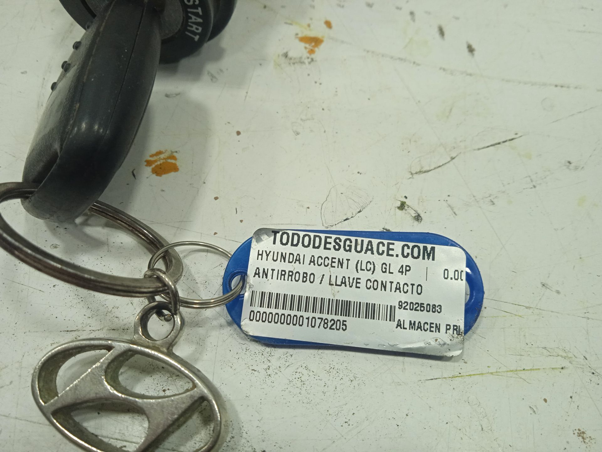 Antirrobo / llave contacto hyundai accent (lc) gl 4p