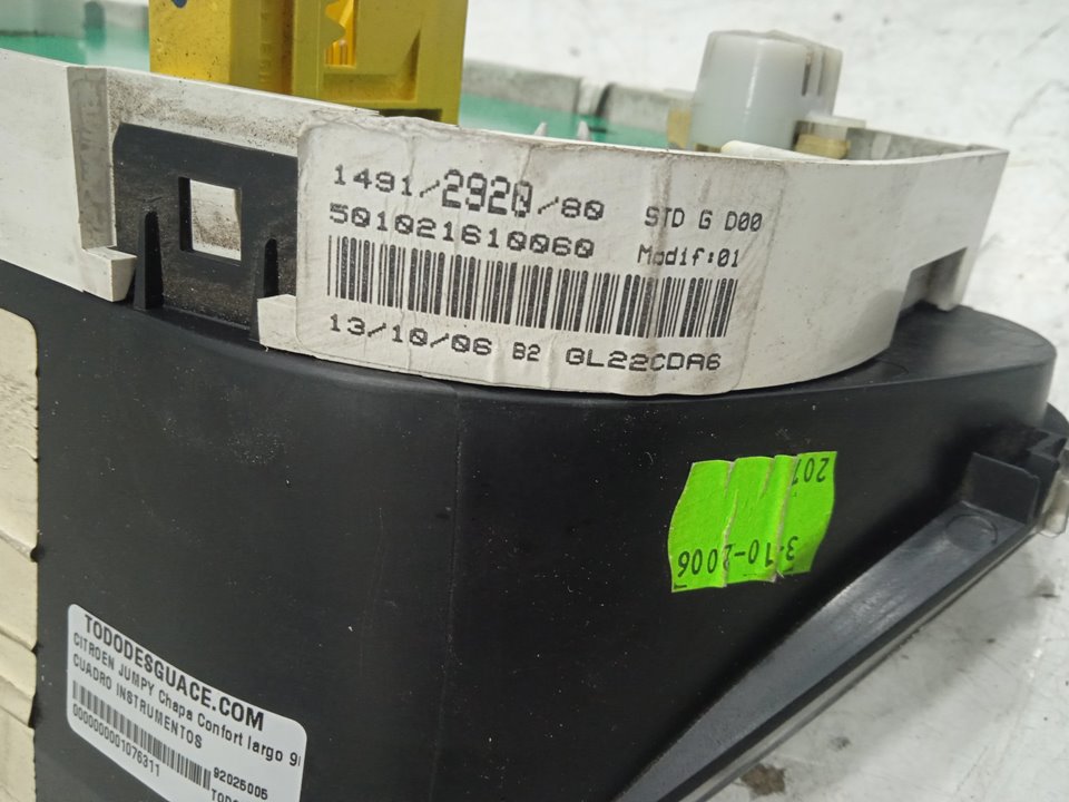 Cuadro instrumentos citroen jumpy chapa confort largo 900kg