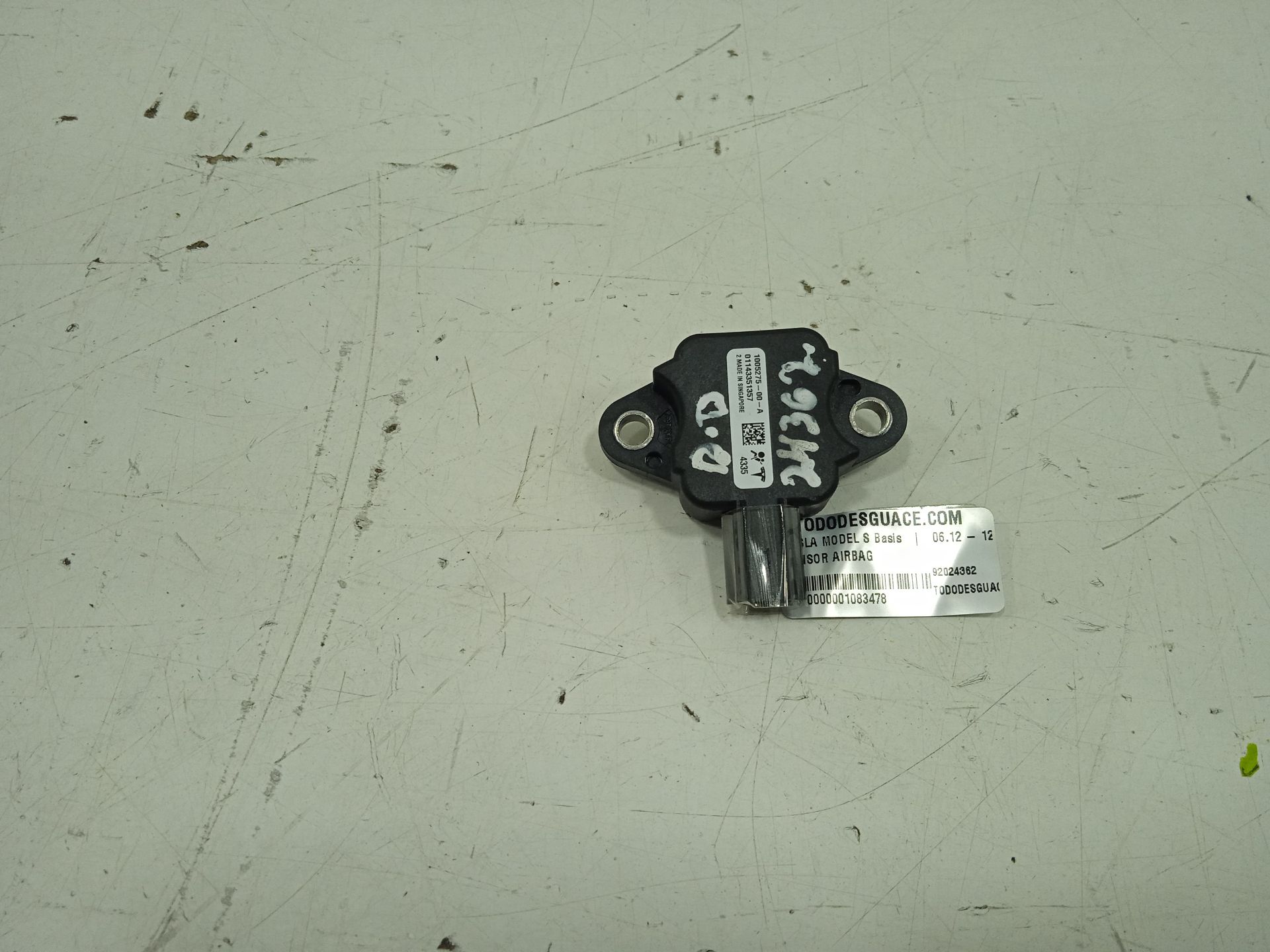 Sensor airbag tesla model s basis