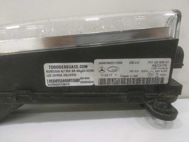  luz diurna izquierda   mercedes actros bm 963.403 achser 1848 ls 4x2 f 13 12.809 cm3 6 l