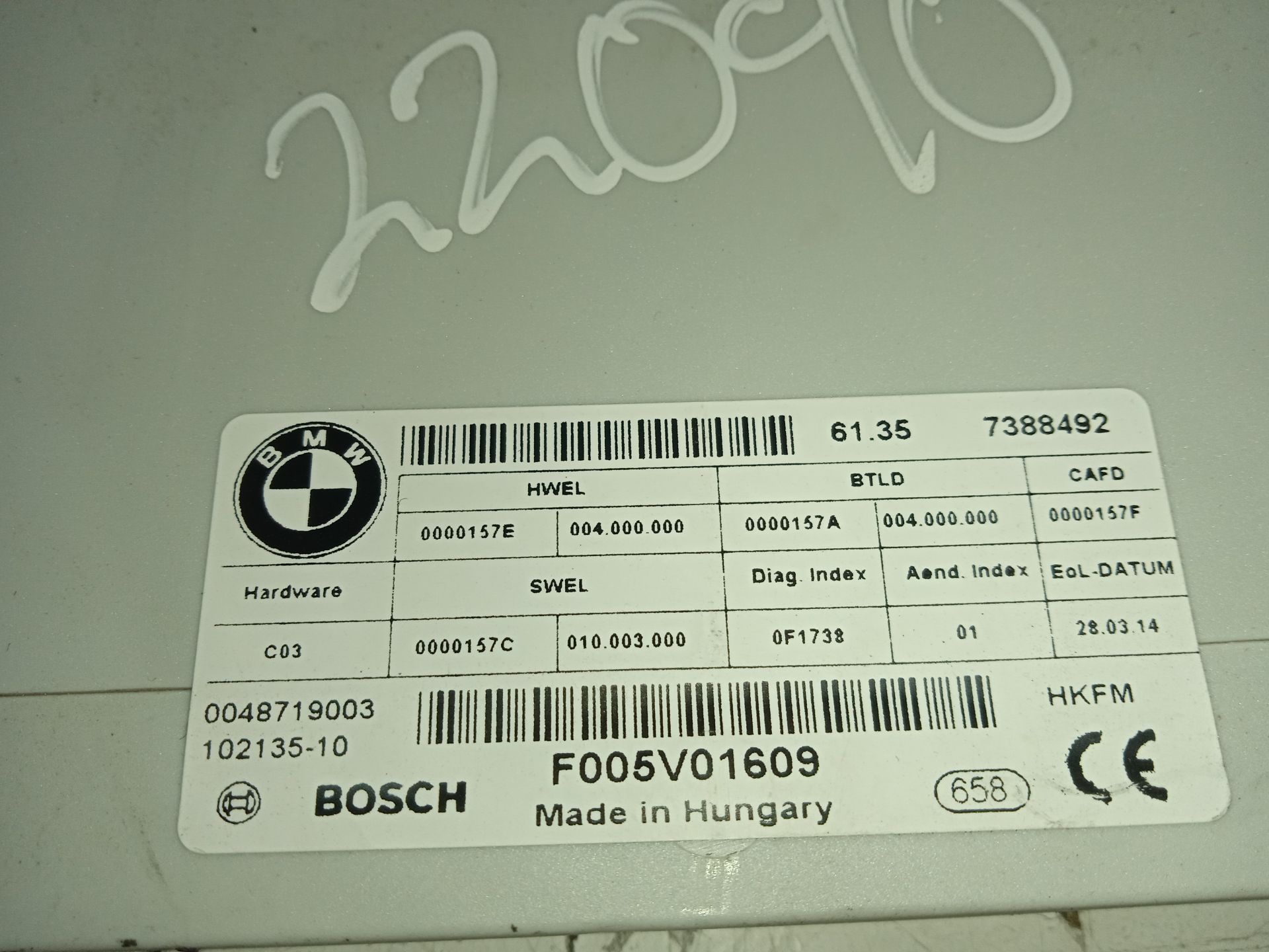 Modulo electronico bmw serie 3 gran turismo (f34) 318d