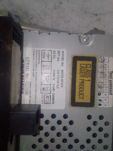 Sistema audio / radio cd toyota corolla verso (r1) 2.2 d4d luna