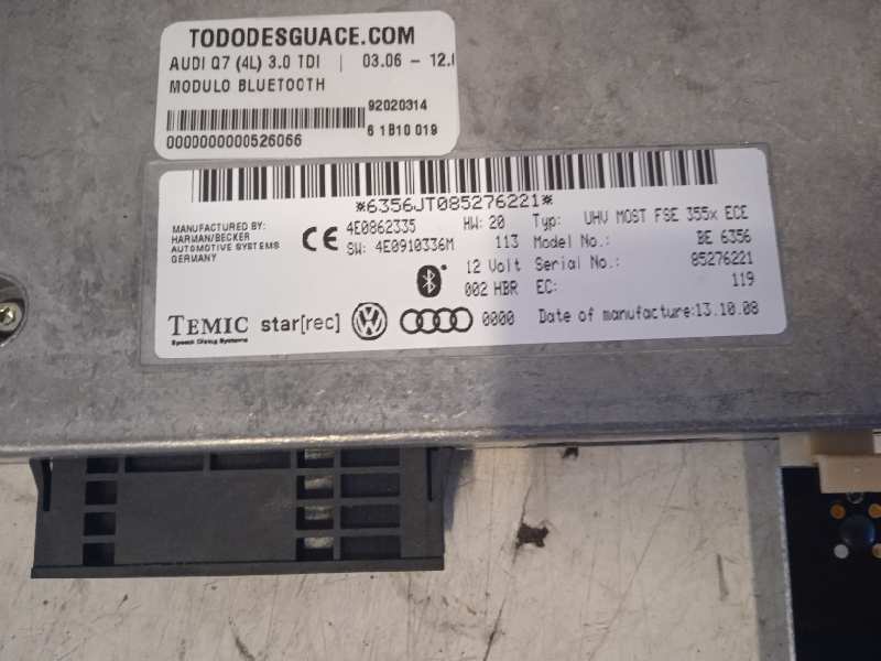 Modulo bluetooth audi q7 (4l) 3.0 tdi