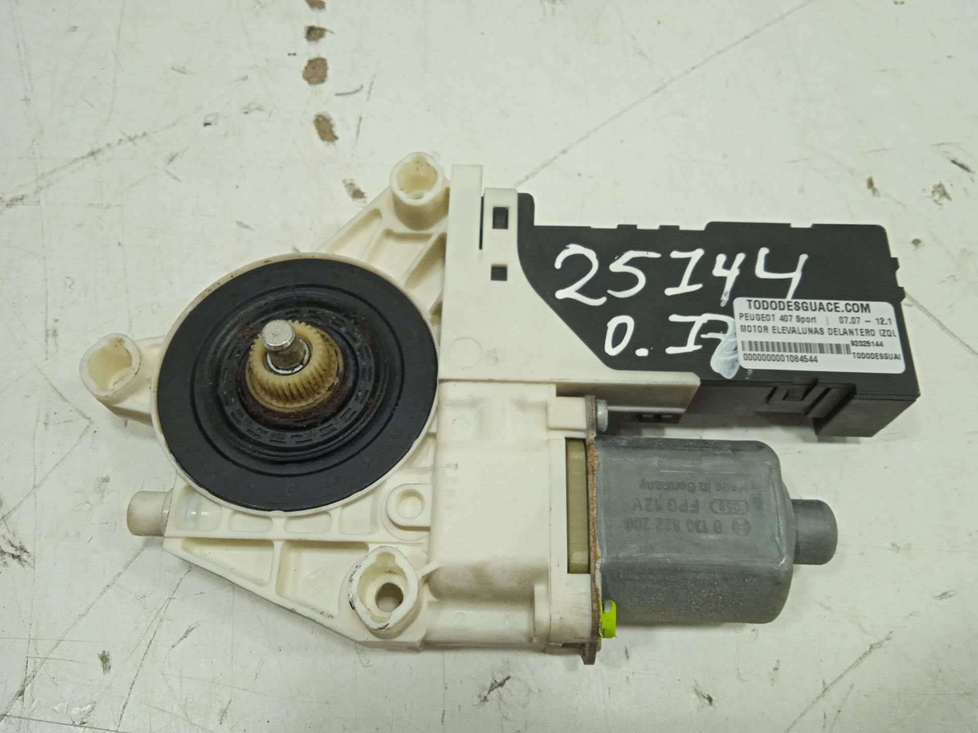 Motor elevalunas delantero izquierdo peugeot 407 sport