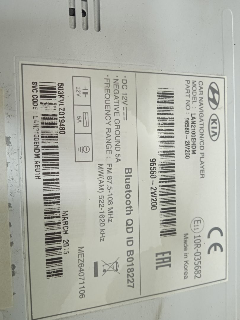Sistema audio / radio cd   no identificado