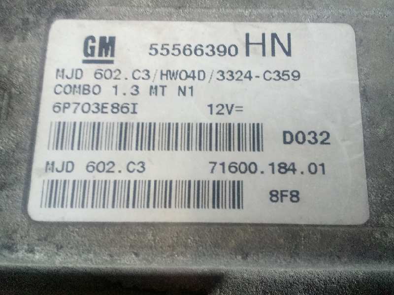 Centralita motor uce opel combo (corsa c) familiar