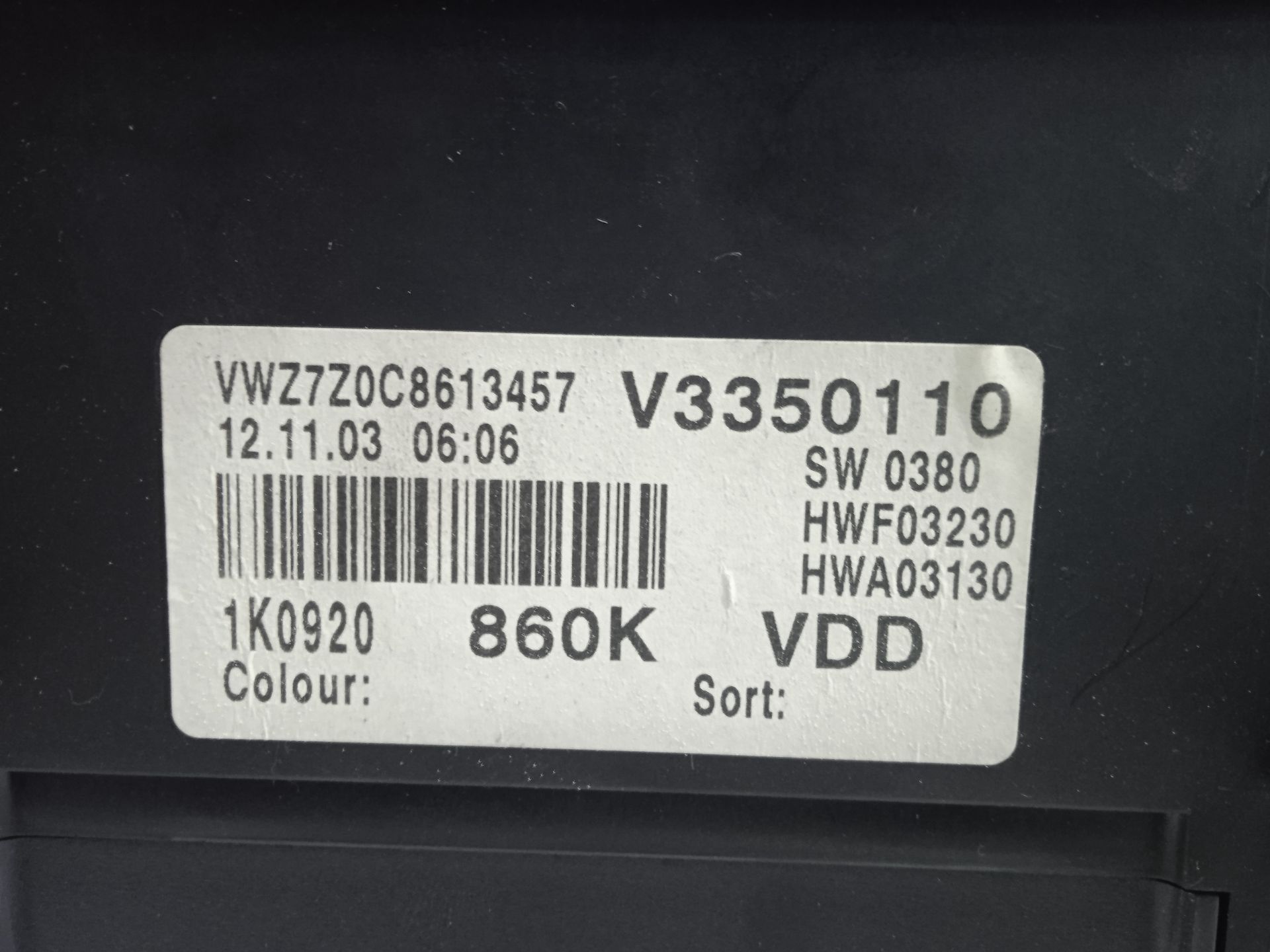 Cuadro instrumentos volkswagen golf v (1k1)(10.2003) 