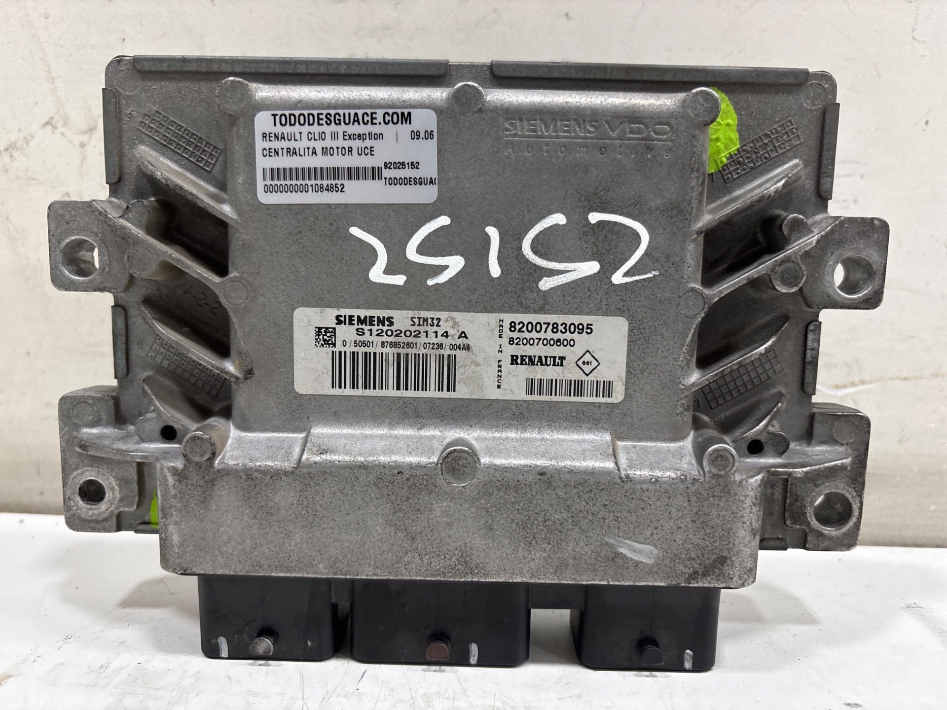 Centralita motor uce renault clio iii exception