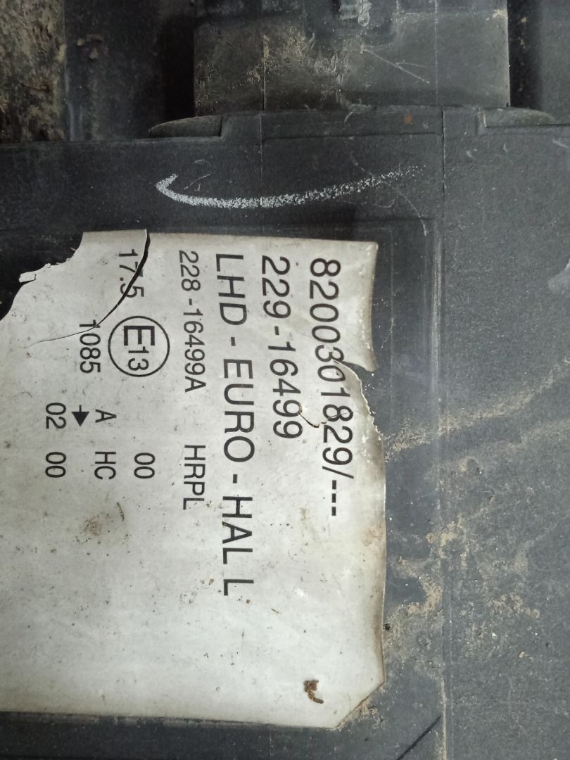 Faro izquierdo renault modus i confort dynamique