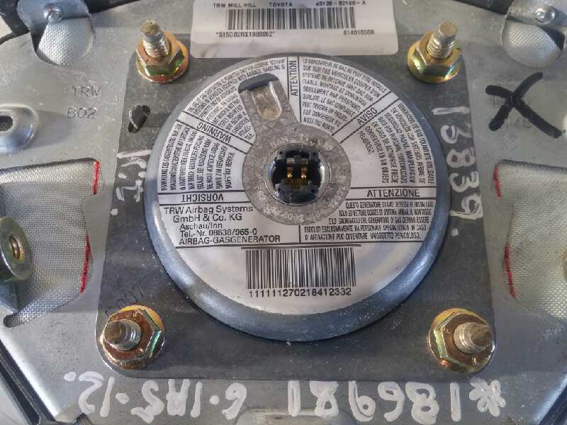 Airbag delantero izquierdo toyota corolla (e12) 2.0 d4d luna berlina