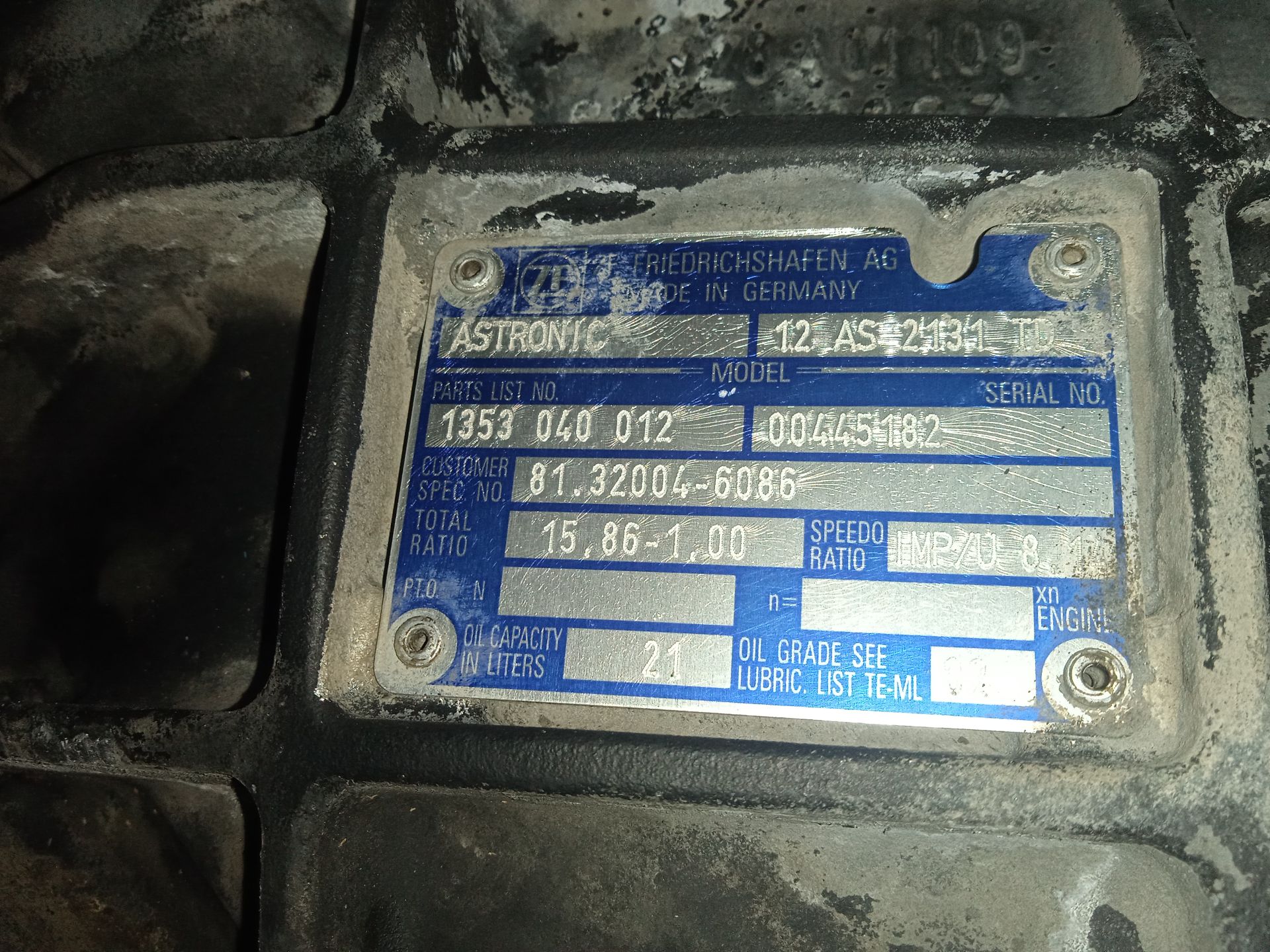 Caja cambios man tgx 28.xxx (2007) fg    6x2   bl xl