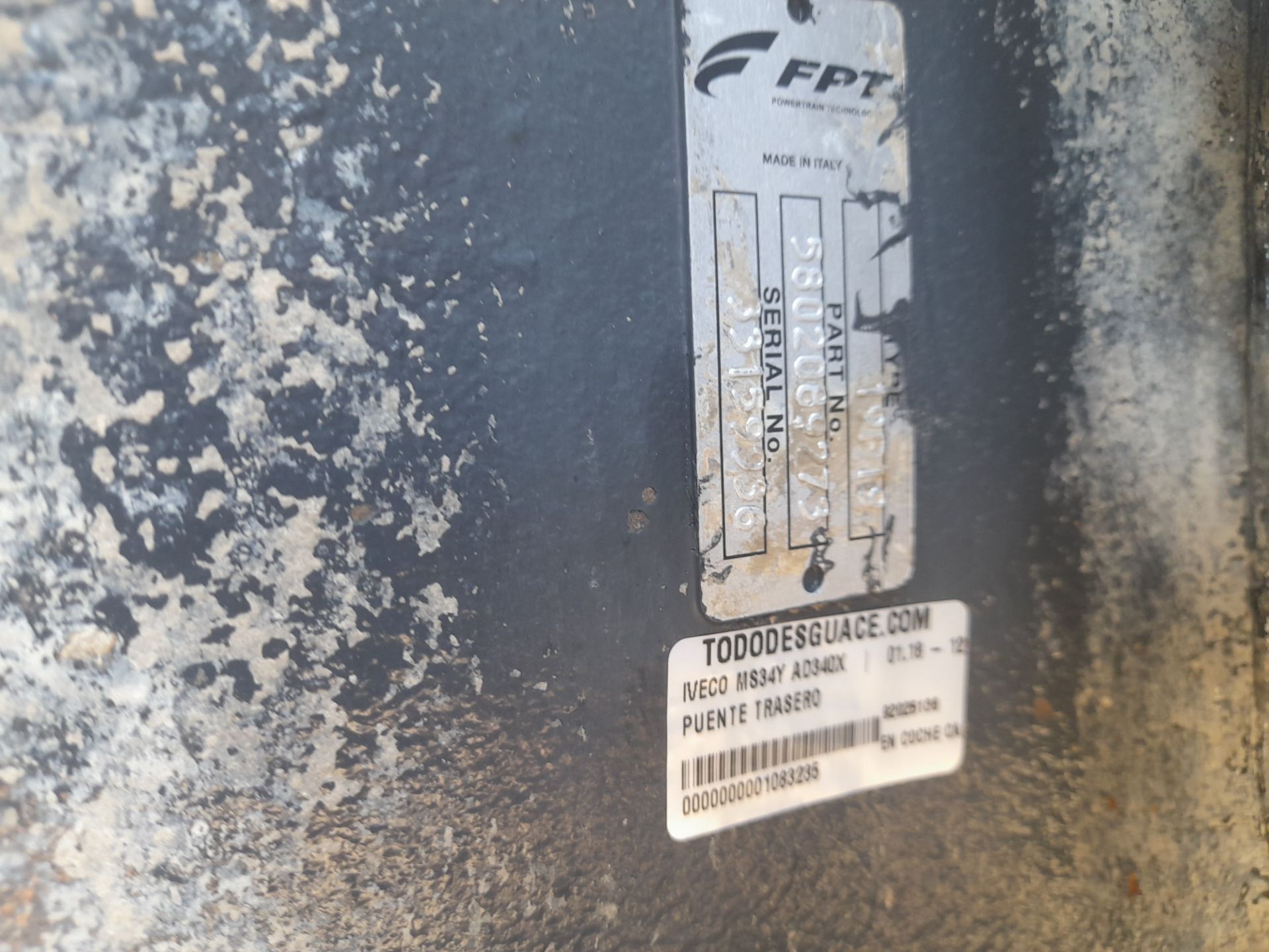 Puente trasero iveco  no identificado