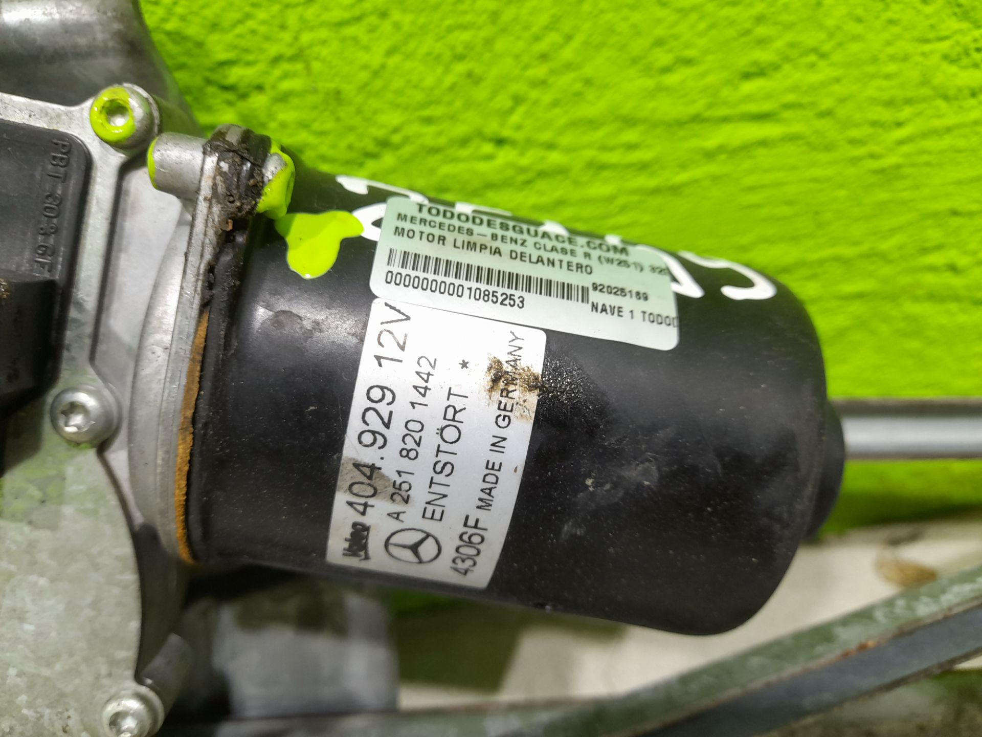 Motor limpia delantero mercedes-benz clase r (bm 251) 320 cdi (251.022)