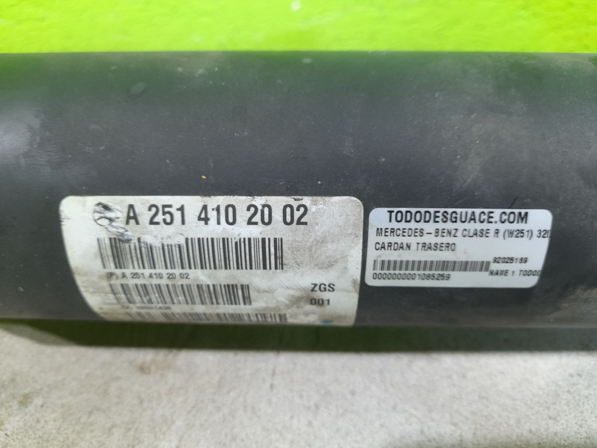Cardan trasero mercedes-benz clase r (bm 251) 320 cdi (251.022)