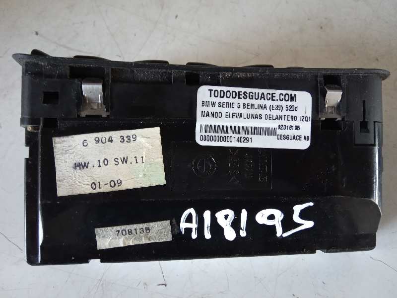 Mando elevalunas delantero izquierdo bmw serie 5 berlina (e39) 520d