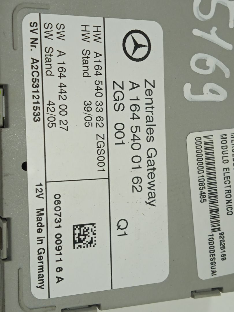 Modulo electronico mercedes-benz clase r (bm 251) 320 cdi (251.022)
