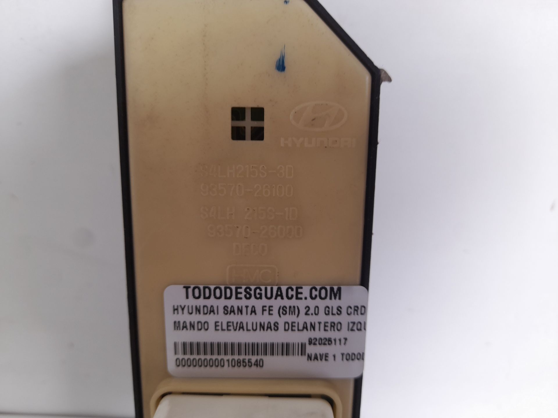 Mando elevalunas delantero izquierdo hyundai santa fe (sm) 2.0 gls crdi